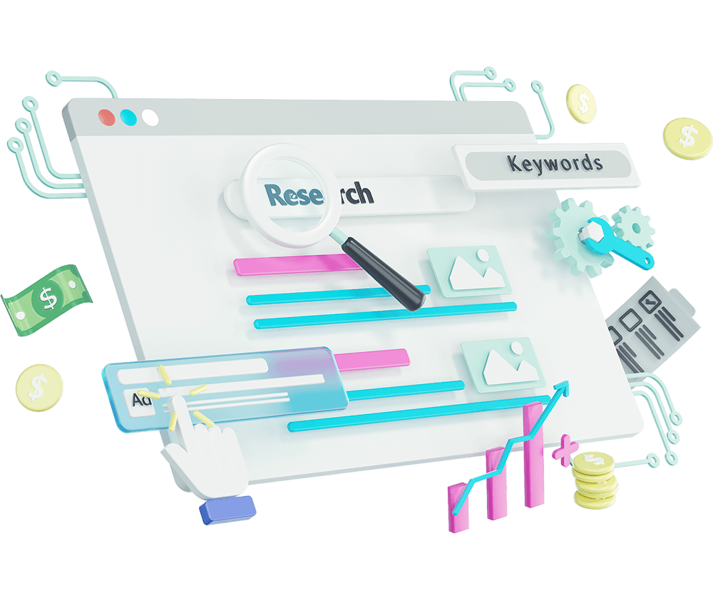 Paid-search-3d-illustrations