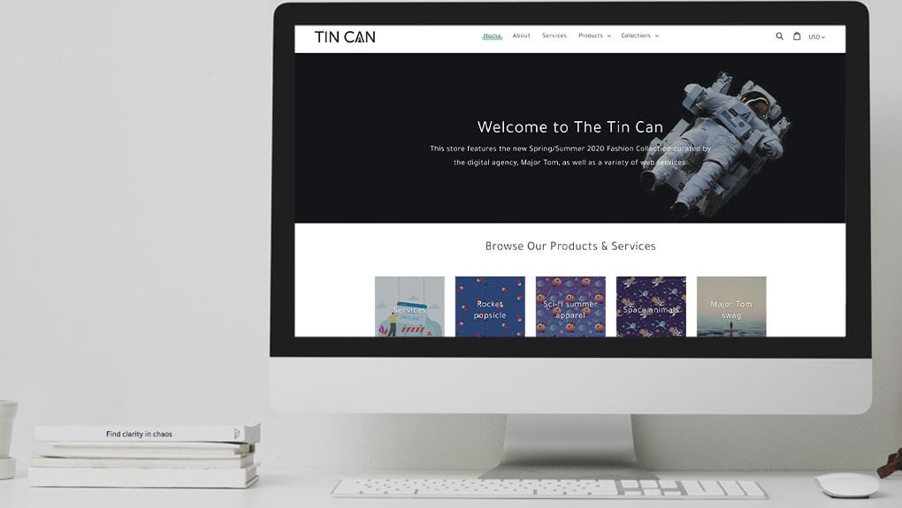TinCan store by Thalorix SEO website on desktop