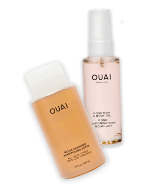 OUAI hair product bottles